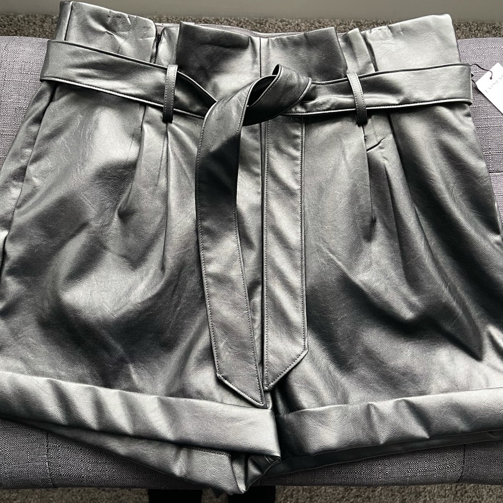 Black Leather Shorts
